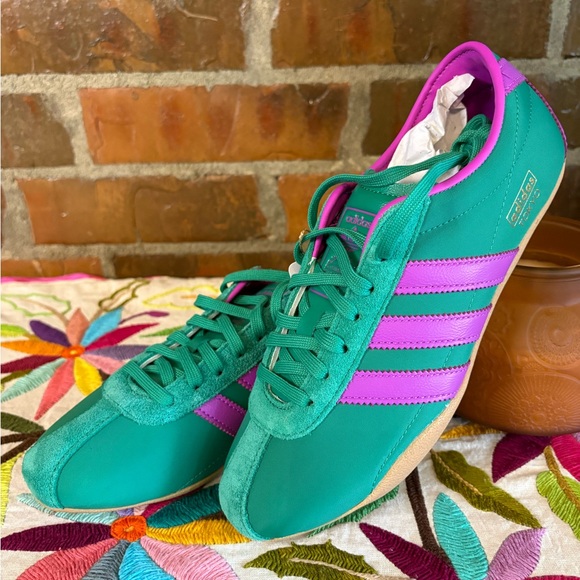 adidas Shoes - adidas TOKYO Women’s Green and Pink Classic Slim-Profile Sneakers
